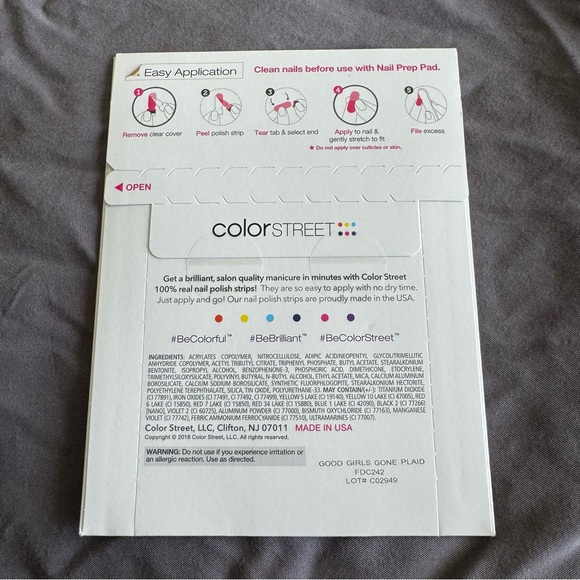 *Retired, HTF* Color Street: Good Girls Gone Plaid | Red Black Buffalo Plaid - Picture 4 of 10